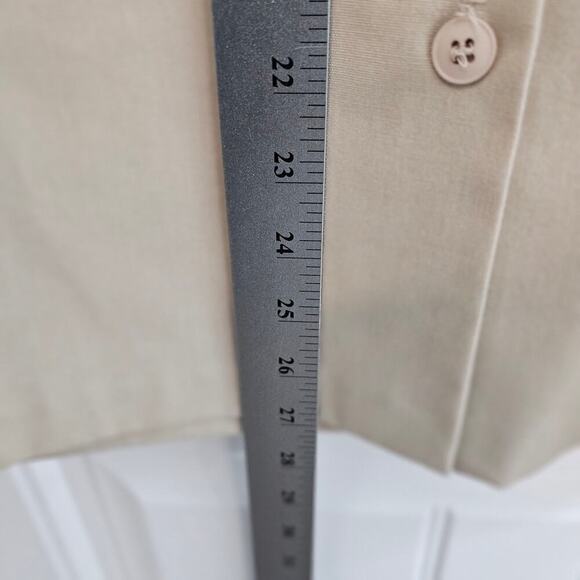 Vintage 80s Koret Skirt Womens Size 10 Tan Midi Preppy Coquette Button Down - Picture 7 of 10